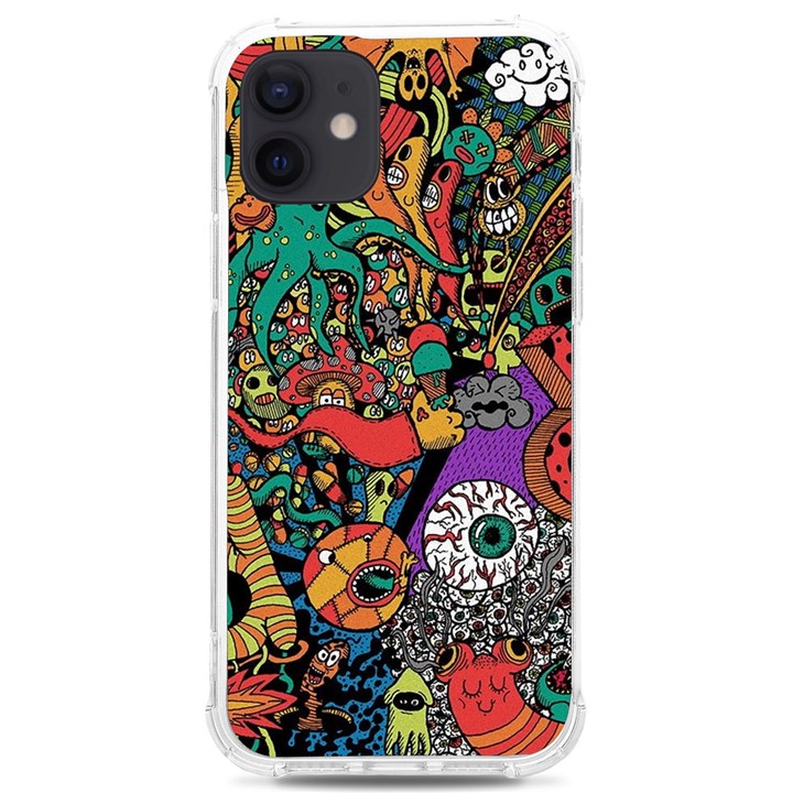 Cute Cartoon Doodle iPhone 12/12 Pro TPU UV Print Case