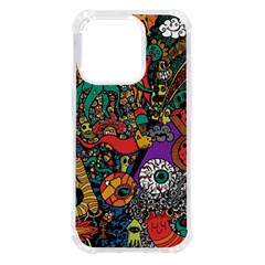 Cute Cartoon Doodle Iphone 14 Pro Tpu Uv Print Case by Bedest