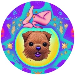 Chow Dog – Wooden Puzzle Round by mydreamshopping