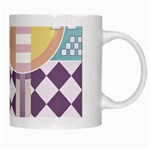 Abstract Shapes Colors Gradient White Mug Right