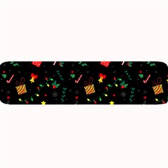 Christmas Pattern Texture Colorful Wallpaper Large Bar Mat