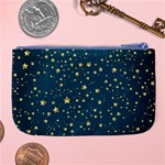 Star Golden Pattern Christmas Design White Gold Large Coin Purse Back