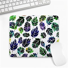 Leaves Watercolor Ornamental Decorative Design Large Mousepad by Ravend