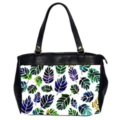 Leaves Watercolor Ornamental Decorative Design Oversize Office Handbag (2 Sides) by Ravend