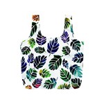 Leaves Watercolor Ornamental Decorative Design Full Print Recycle Bag (S) Back