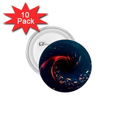 Fluid Swirl Spiral Twist Liquid Abstract Pattern 1 75  Buttons (10 Pack) by Ravend