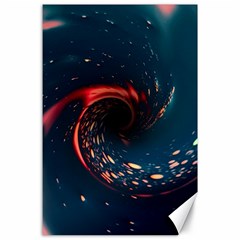 Fluid Swirl Spiral Twist Liquid Abstract Pattern Canvas 24  X 36  by Ravend