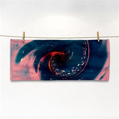 Fluid Swirl Spiral Twist Liquid Abstract Pattern Hand Towel by Ravend