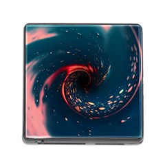 Fluid Swirl Spiral Twist Liquid Abstract Pattern Memory Card Reader (square 5 Slot) by Ravend