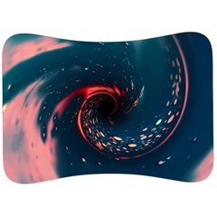 Fluid Swirl Spiral Twist Liquid Abstract Pattern Velour Seat Head Rest Cushion by Ravend