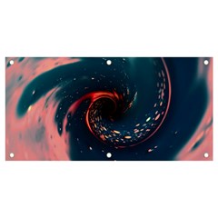 Fluid Swirl Spiral Twist Liquid Abstract Pattern Banner And Sign 4  X 2  by Ravend