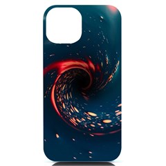 Fluid Swirl Spiral Twist Liquid Abstract Pattern Iphone 14 Black Uv Print Case by Ravend