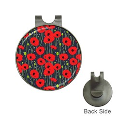 Background Poppies Flowers Seamless Ornamental Hat Clips With Golf Markers by Ravend