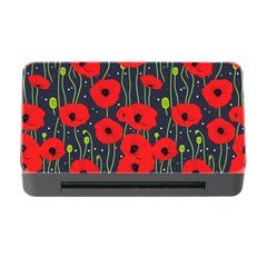 Background Poppies Flowers Seamless Ornamental Memory Card Reader With Cf by Ravend