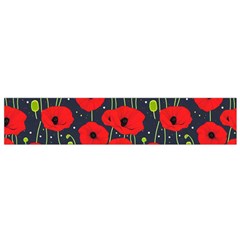 Background Poppies Flowers Seamless Ornamental Small Premium Plush Fleece Scarf by Ravend