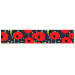 Background Poppies Flowers Seamless Ornamental Large Premium Plush Fleece Scarf 