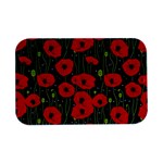 Background Poppies Flowers Seamless Ornamental Open Lid Metal Box (Silver)   Front