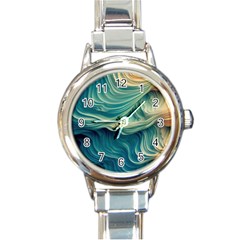 Art Pattern Artis Hands Illustration Round Italian Charm Watch by Ravend