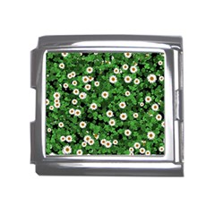 Daisies Clovers Lawn Digital Drawing Background Mega Link Italian Charm (18mm) by Ravend