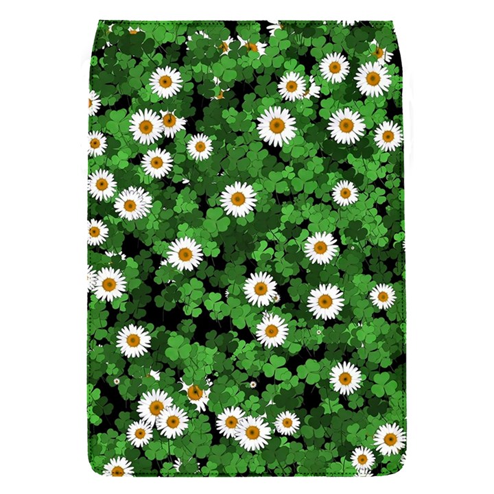 Daisies Clovers Lawn Digital Drawing Background Removable Flap Cover (S)