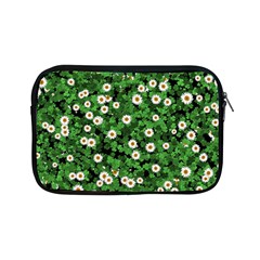 Daisies Clovers Lawn Digital Drawing Background Apple Ipad Mini Zipper Cases by Ravend