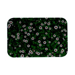 Daisies Clovers Lawn Digital Drawing Background Open Lid Metal Box (silver)  