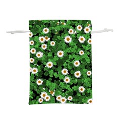 Daisies Clovers Lawn Digital Drawing Background Lightweight Drawstring Pouch (s) by Ravend