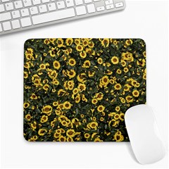 Sunflowers Yellow Flowers Flowers Digital Drawing Large Mousepad by Ravend