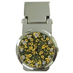 Sunflowers Yellow Flowers Flowers Digital Drawing Money Clip Watches Front