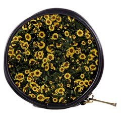 Sunflowers Yellow Flowers Flowers Digital Drawing Mini Makeup Bag