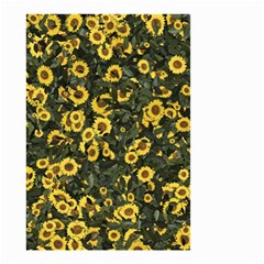 Sunflowers Yellow Flowers Flowers Digital Drawing Small Garden Flag (Two Sides)