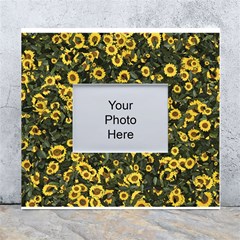 Sunflowers Yellow Flowers Flowers Digital Drawing White Wall Photo Frame 5  X 7  by Ravend