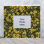 Sunflowers Yellow Flowers Flowers Digital Drawing White Wall Photo Frame 5  x 7  Front