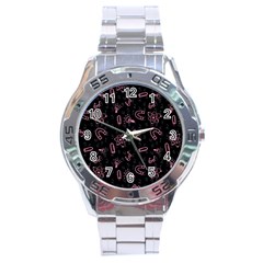 Background Graphic Wallpaper Decor Backdrop Design Stainless Steel Analogue Watch by Ravend