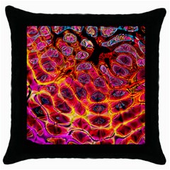 Fractal Black Texture Wallpaper Art Design Throw Pillow Case (black) by Ravend