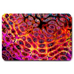 Fractal Black Texture Wallpaper Art Design Large Doormat by Ravend