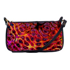 Fractal Black Texture Wallpaper Art Design Shoulder Clutch Bag by Ravend