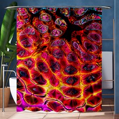 Fractal Black Texture Wallpaper Art Design Shower Curtain 60  X 72  (medium)  by Ravend