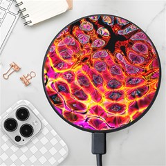 Fractal Black Texture Wallpaper Art Design Wireless Fast Charger(black) by Ravend