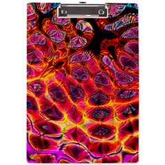 Fractal Black Texture Wallpaper Art Design A4 Acrylic Clipboard by Ravend