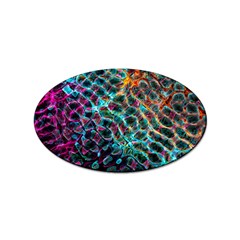 Fractal Abstract Waves Background Wallpaper Sticker (oval) by Ravend