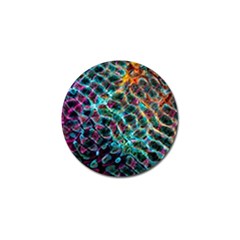 Fractal Abstract Waves Background Wallpaper Golf Ball Marker by Ravend