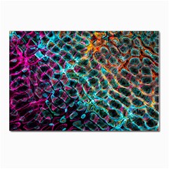 Fractal Abstract Waves Background Wallpaper Postcards 5  X 7  (pkg Of 10) by Ravend