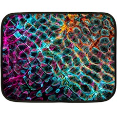 Fractal Abstract Waves Background Wallpaper Fleece Blanket (mini) by Ravend