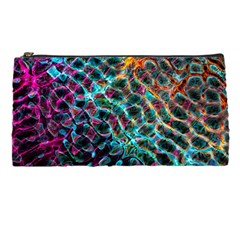 Fractal Abstract Waves Background Wallpaper Pencil Case by Ravend