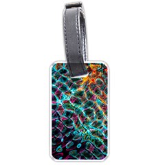 Fractal Abstract Waves Background Wallpaper Luggage Tag (one Side) by Ravend