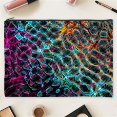 Fractal Abstract Waves Background Wallpaper Cosmetic Bag (xxxl) by Ravend