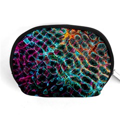 Fractal Abstract Waves Background Wallpaper Accessory Pouch (medium) by Ravend