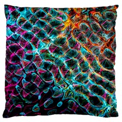 Fractal Abstract Waves Background Wallpaper Standard Premium Plush Fleece Cushion Case (one Side) by Ravend