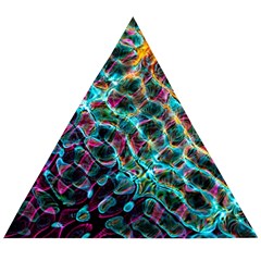 Fractal Abstract Waves Background Wallpaper Wooden Puzzle Triangle by Ravend